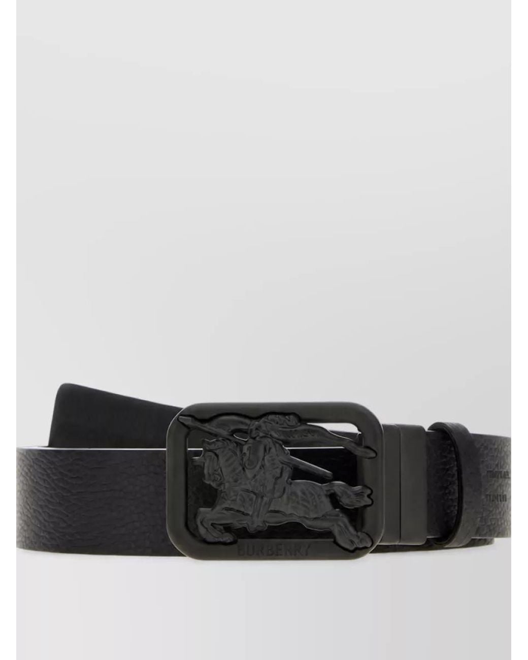 Burberry Black Leather Reversible Belt for men