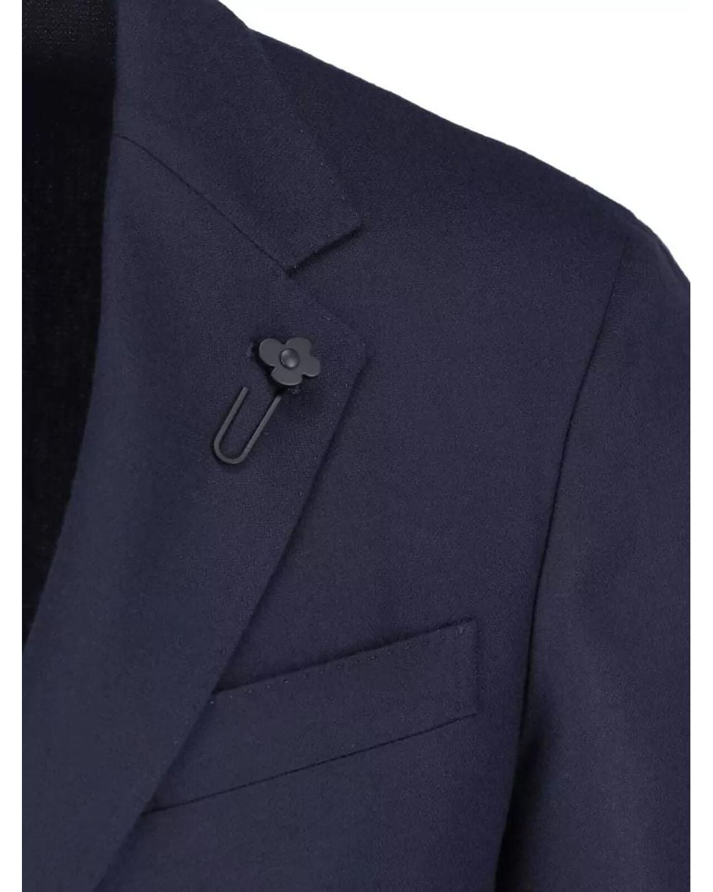 Lardini Blue Virgin Wool Single-Breasted Suit for men