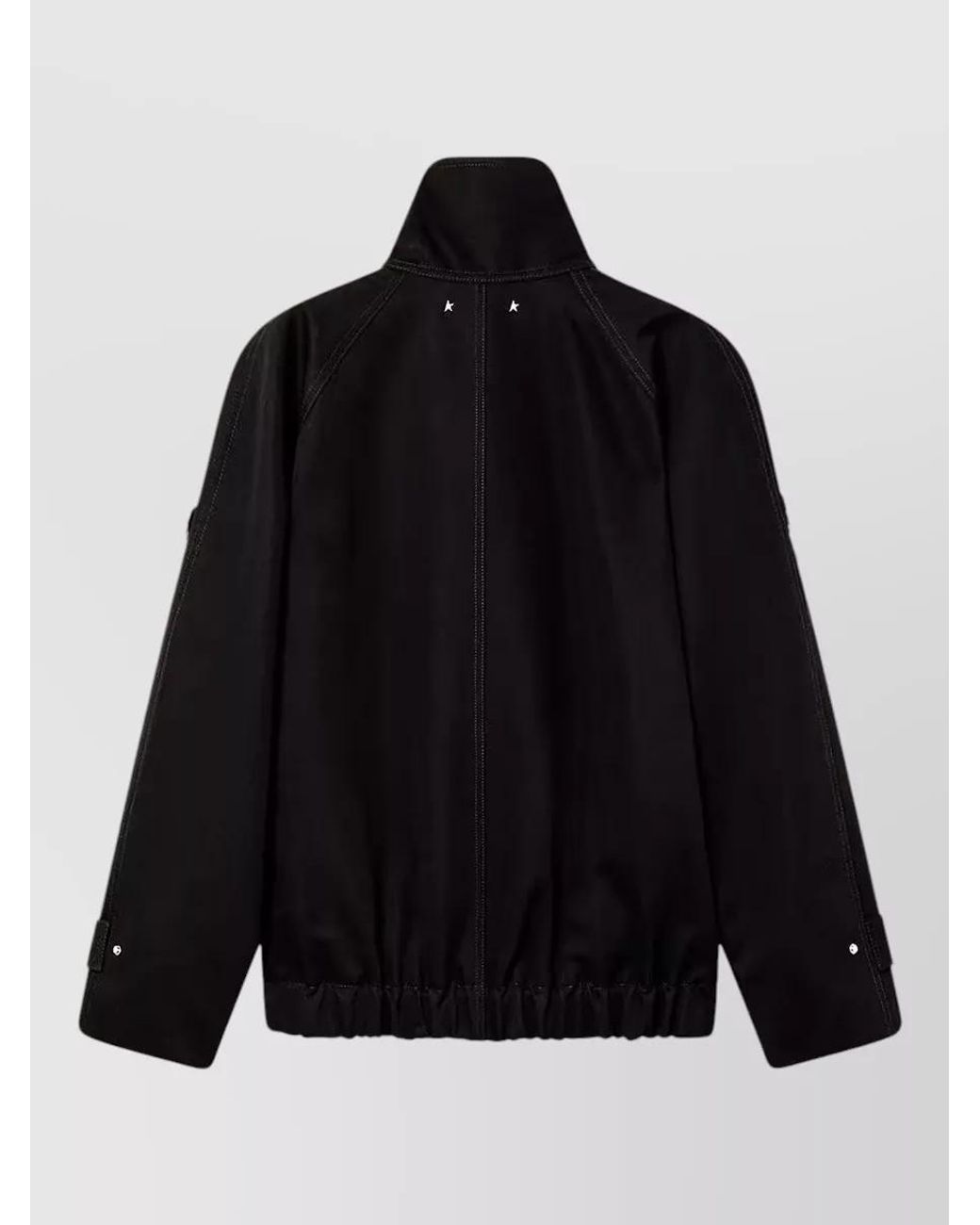 Golden Goose Deluxe Brand Black Embellished Floral-Embroidered Oversized Cropped Jacket