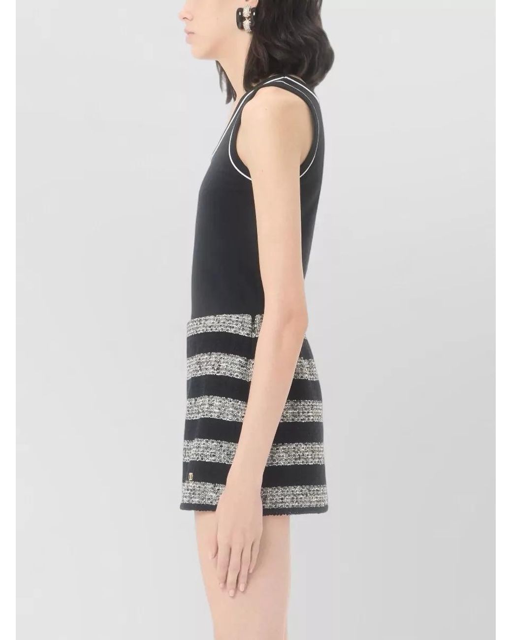 Valentino Black Cotton Jersey Tank Top