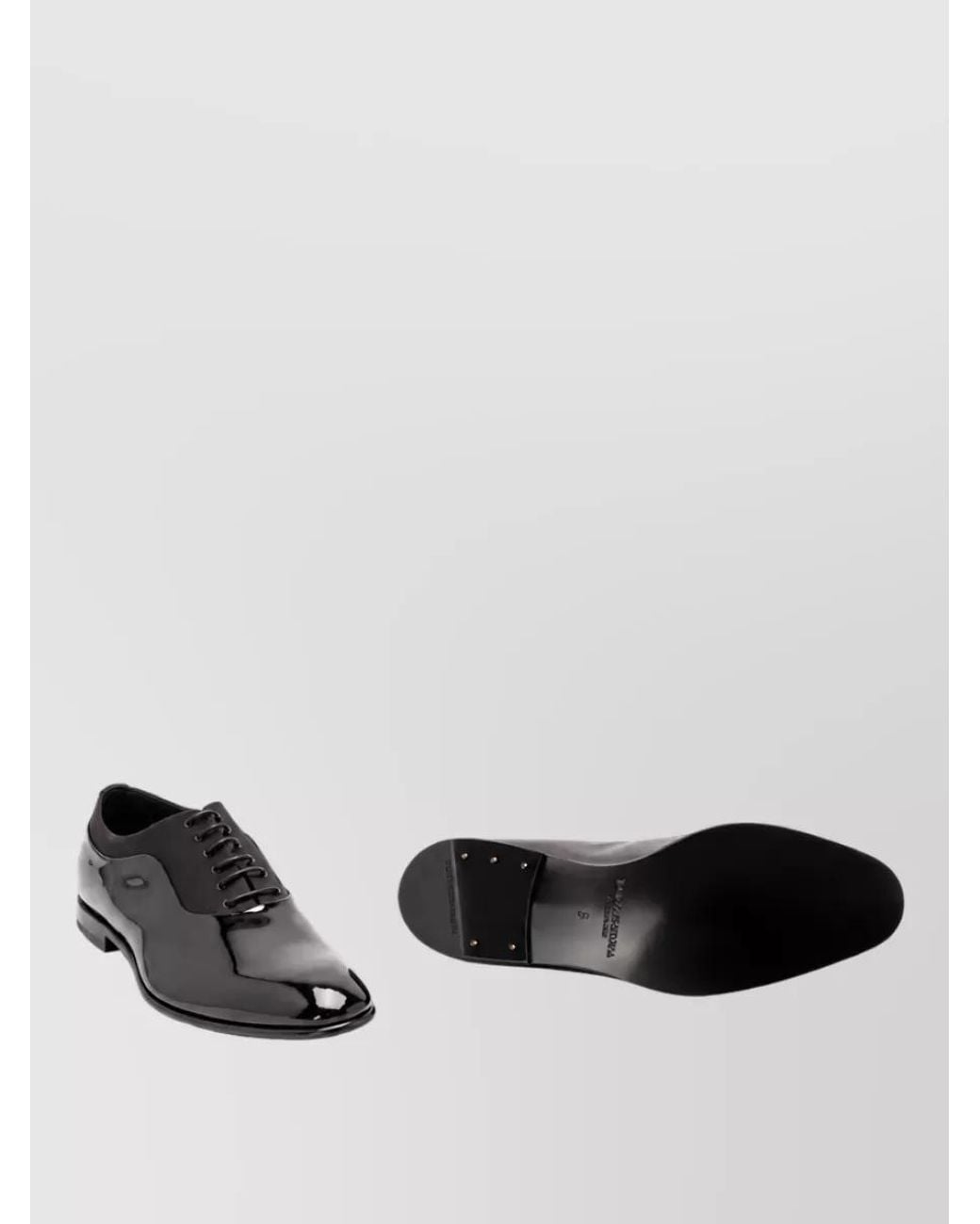 Dolce & Gabbana Black Patent Leather Lace-Up for men