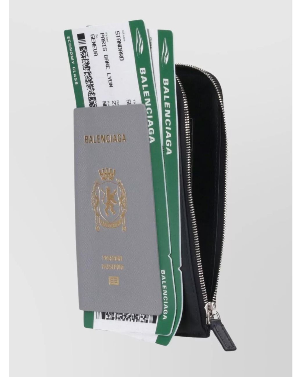 Balenciaga Green Leather Wallet for men