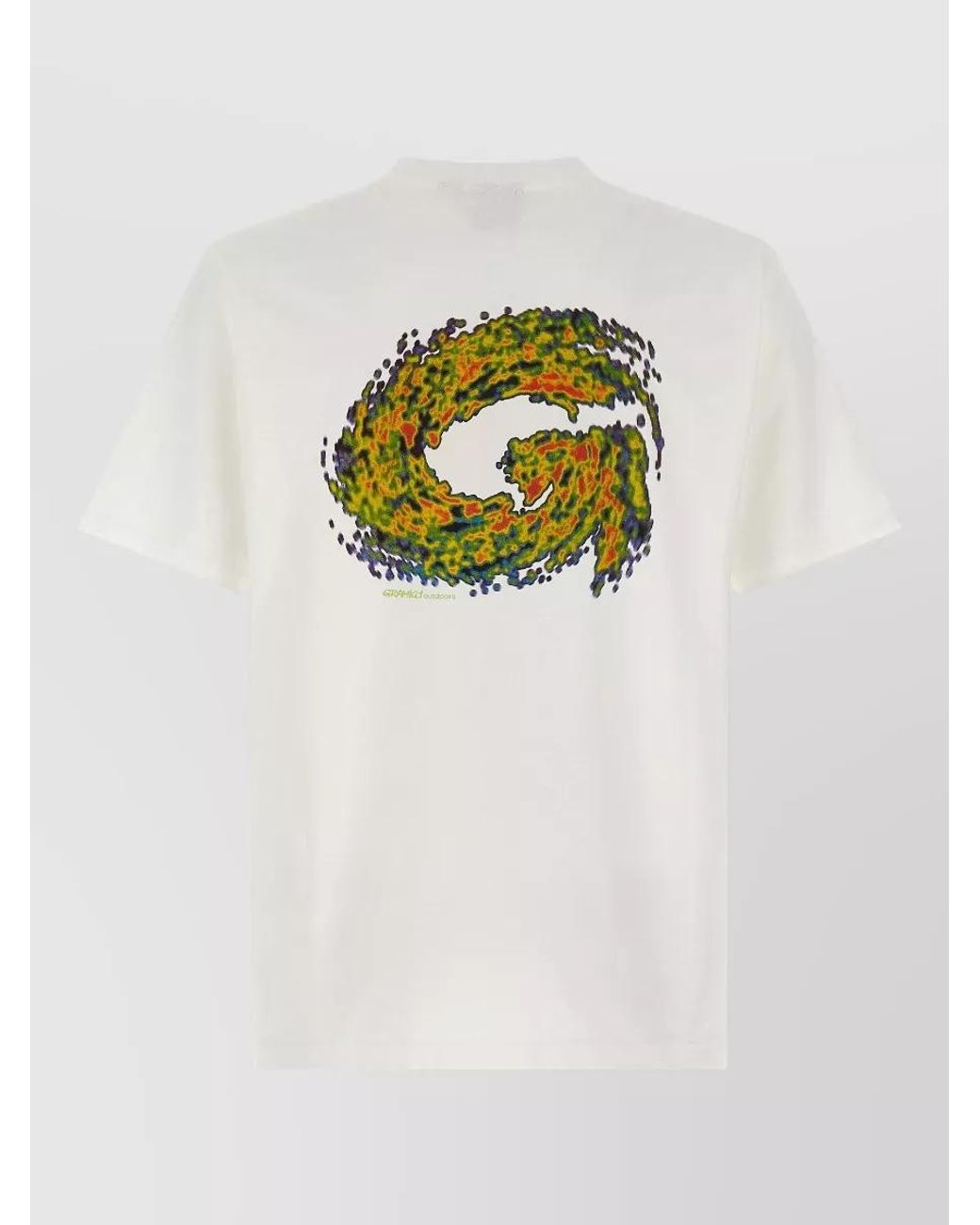 Gramicci White Cotton Graphic Print Regular Fit T-Shirt for men