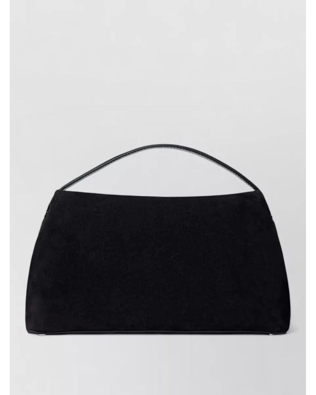 Totême  Black T Lock Suede Structured Metal Top Handle