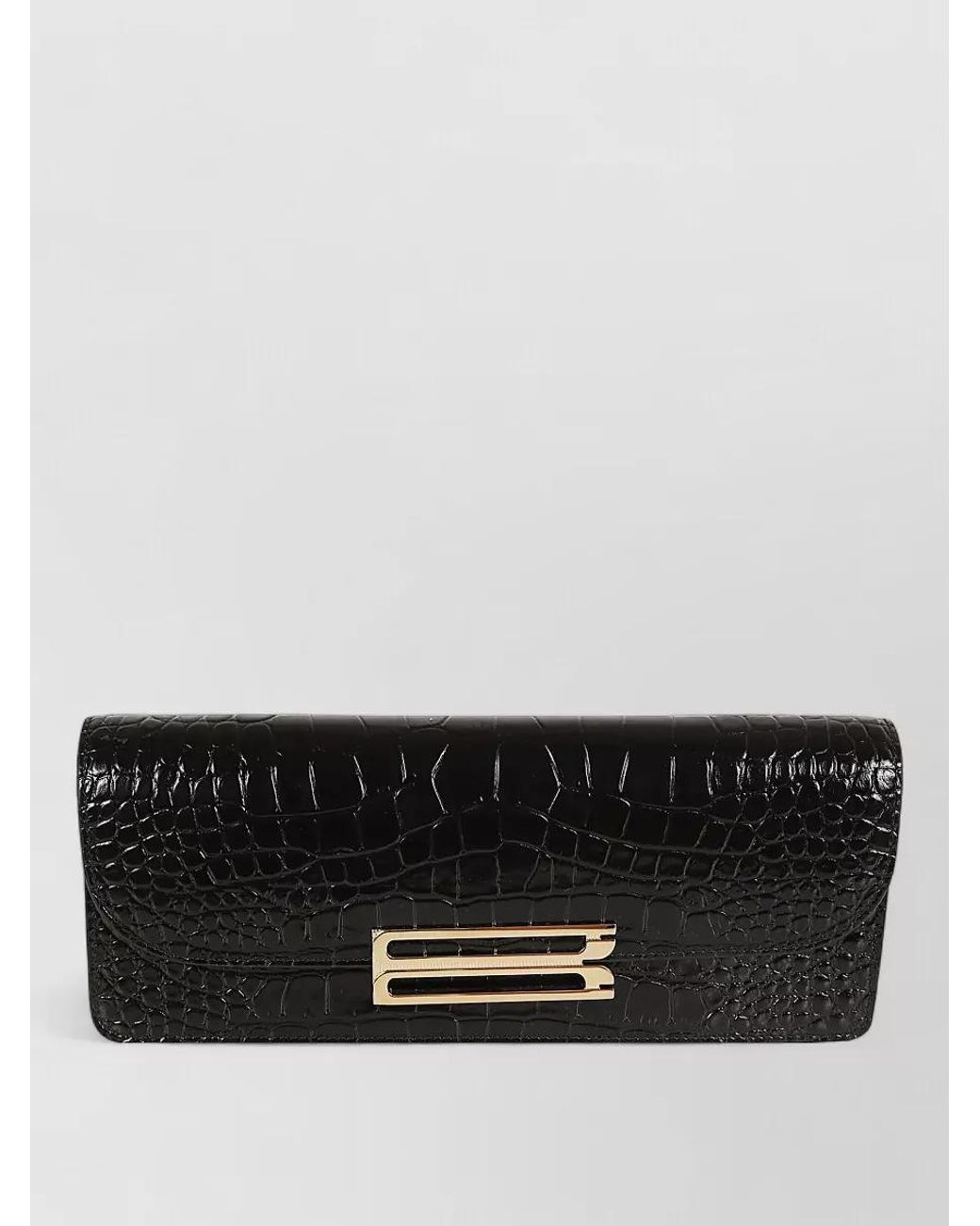 Victoria Beckham Black Dorian Leather Clutch Bag