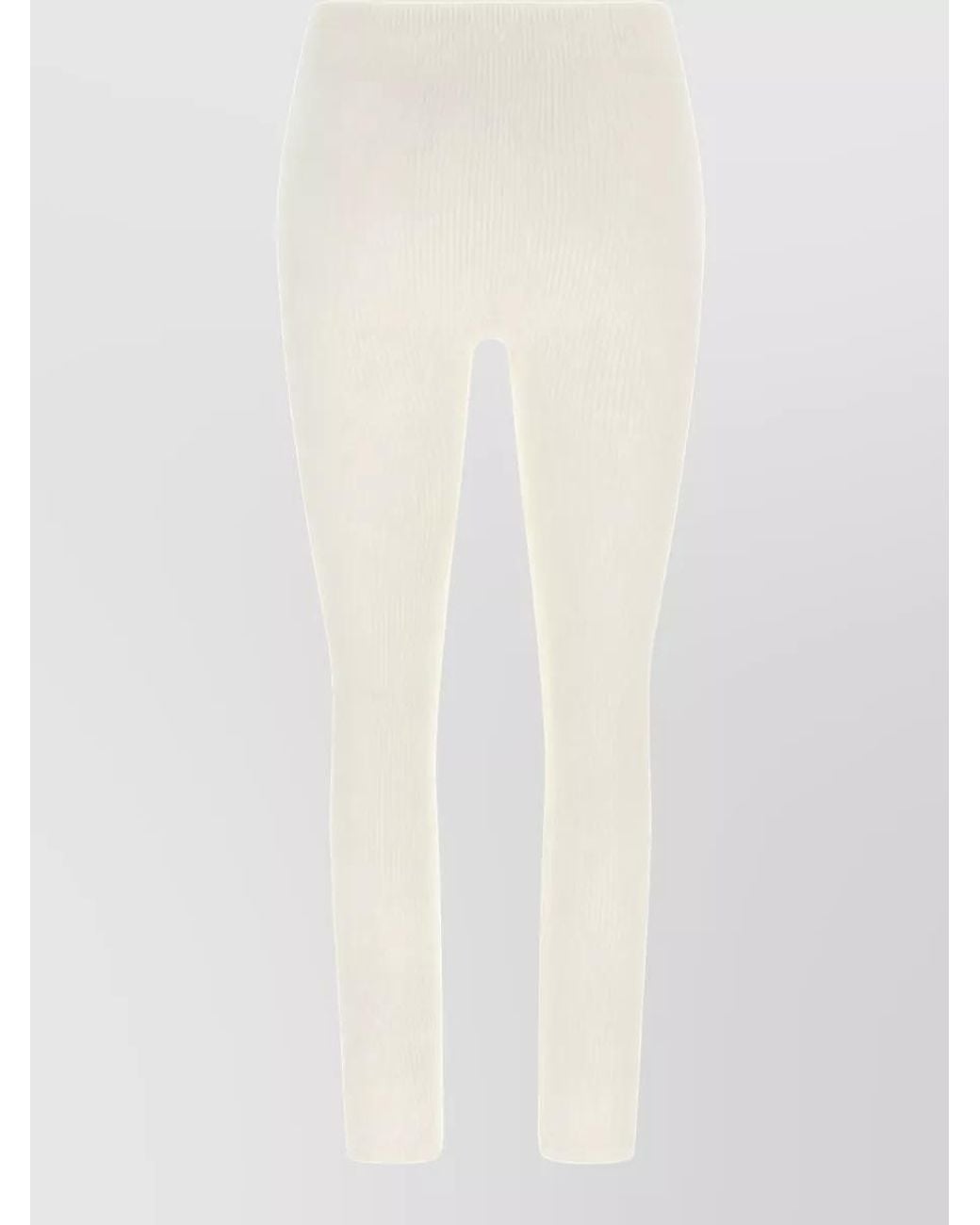 Perfect Moment White Ribbed High-Rise Leggings