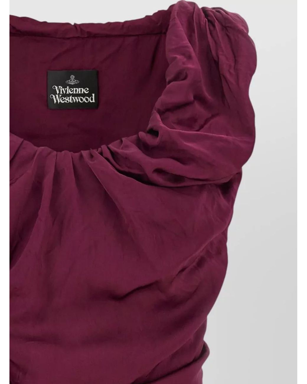 Vivienne Westwood Purple Draped Sleeveless Mini Dress