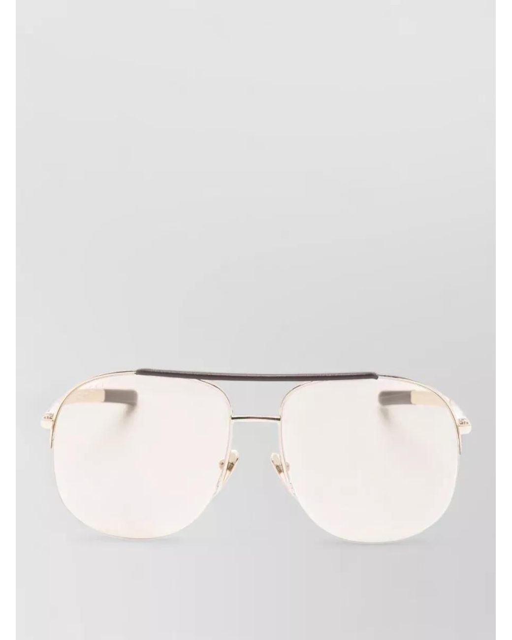 Gucci Natural Metal Pilot Sunglasses