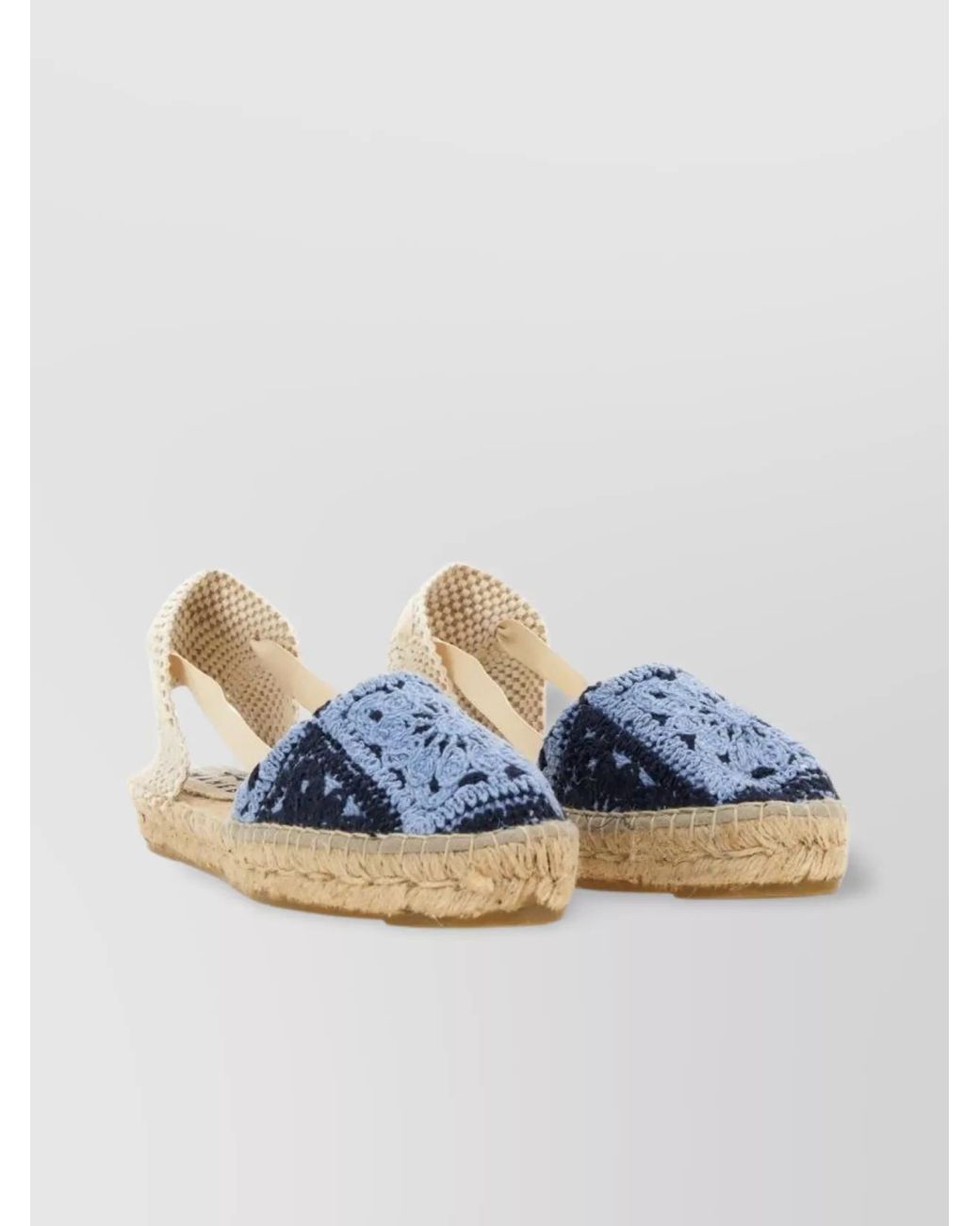 Manebí Blue Crochet Espadrilles