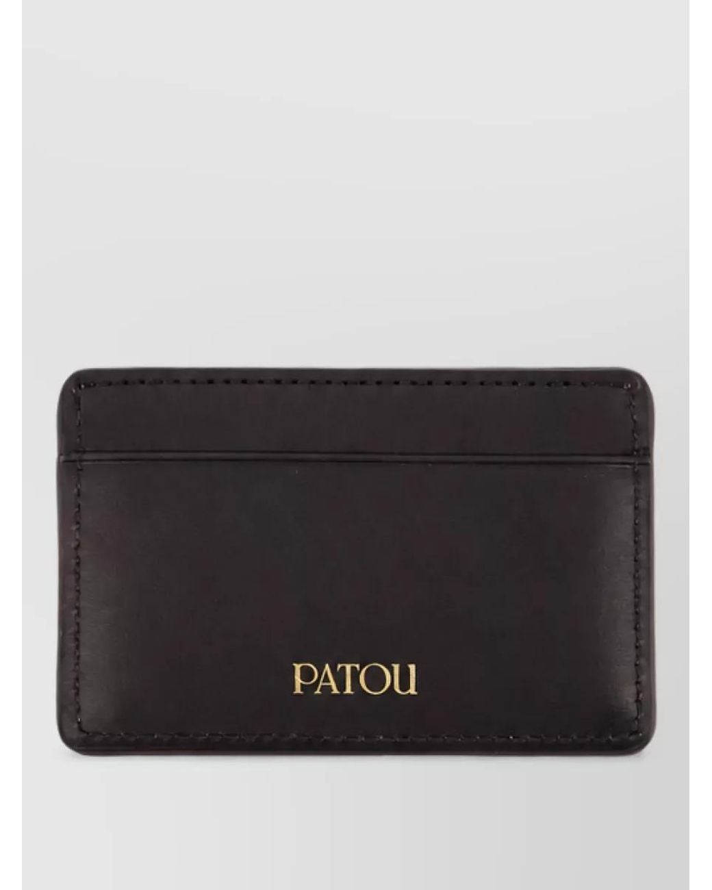 Patou Black Leather Card Holder