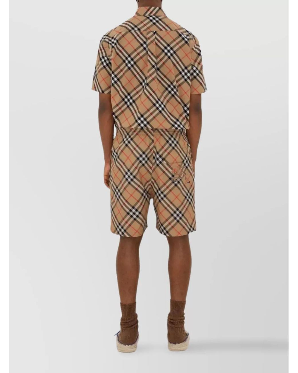 Burberry Natural Check Cotton Short-Sleeve Shirt for men