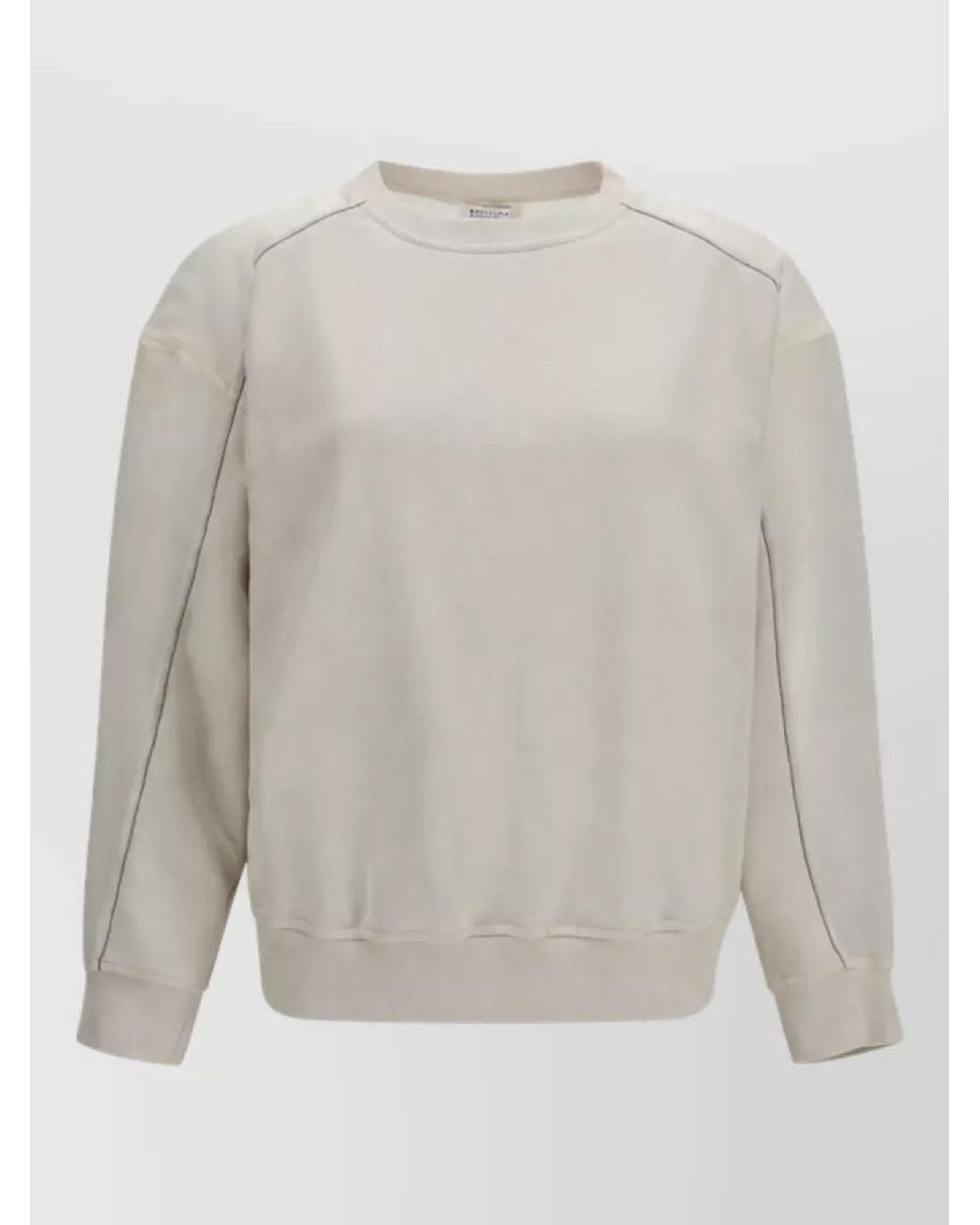 Brunello Cucinelli White Cotton Sweatshirt