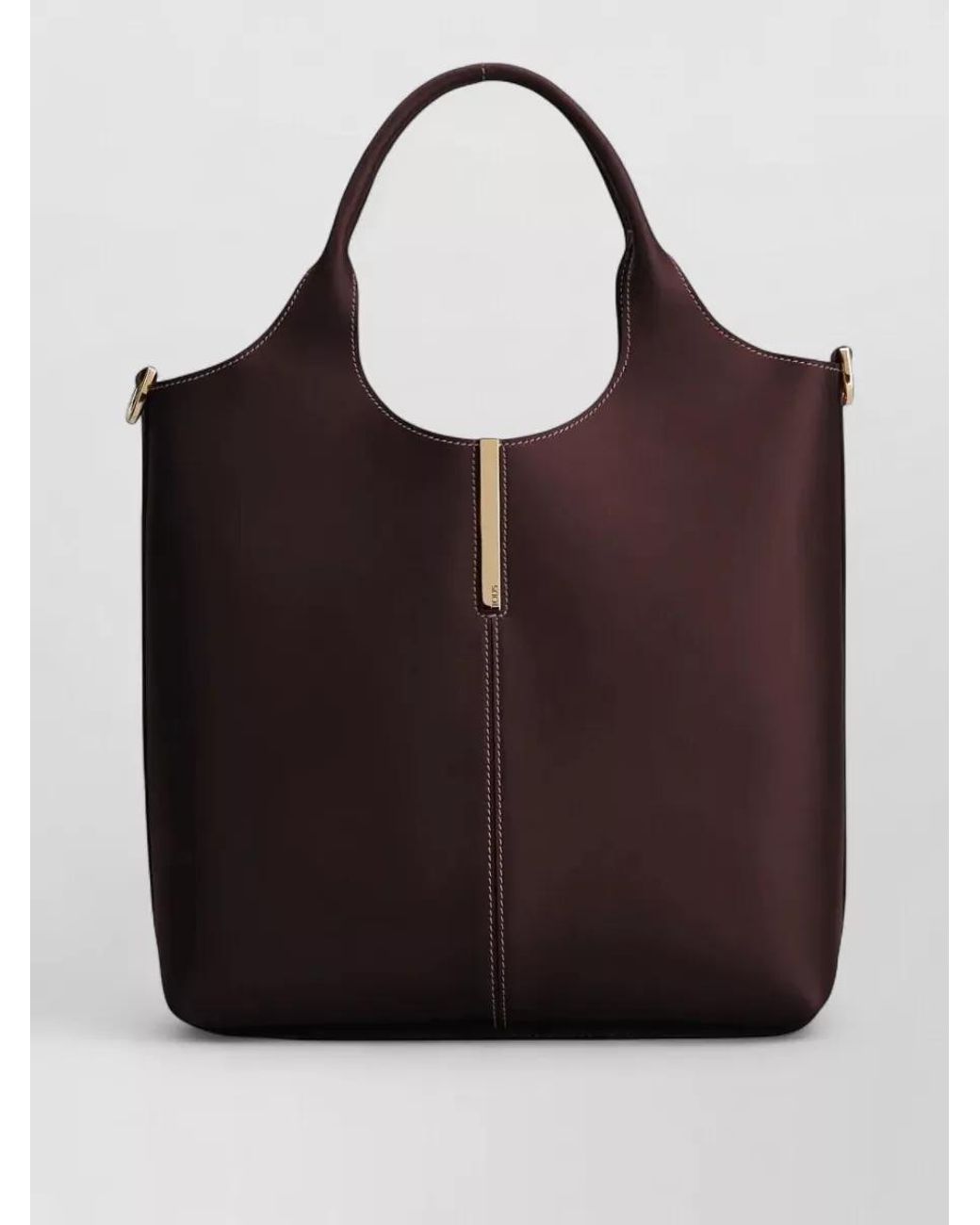 Tod's Purple Small Leather Tote Bag