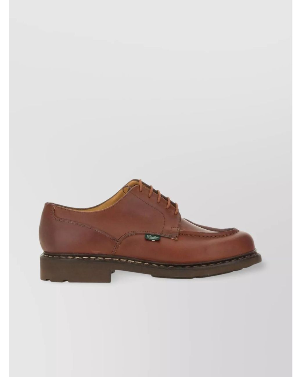 Paraboot Brown Leather Lace-Up Shoes for men
