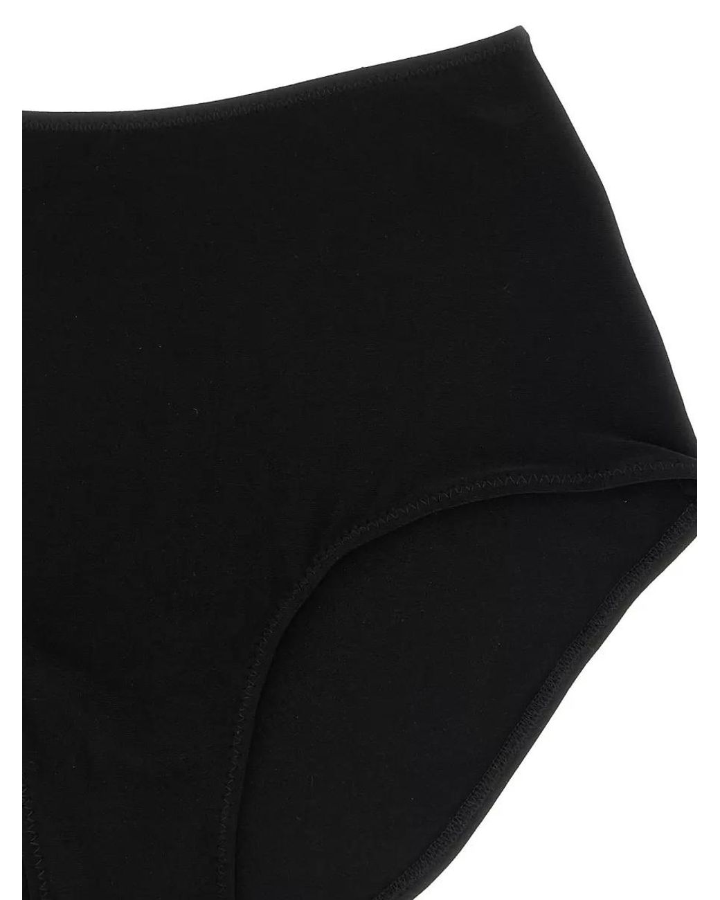 Norma Kamali Black High-Rise Bikini Briefs