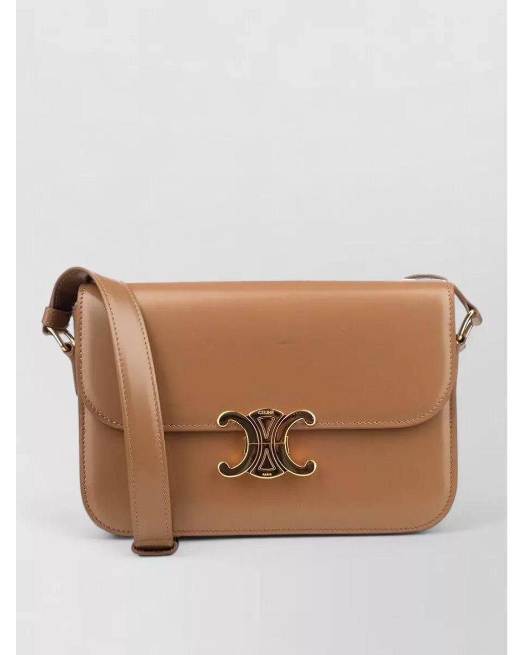 Céline Brown Calfskin Crossbody Bag