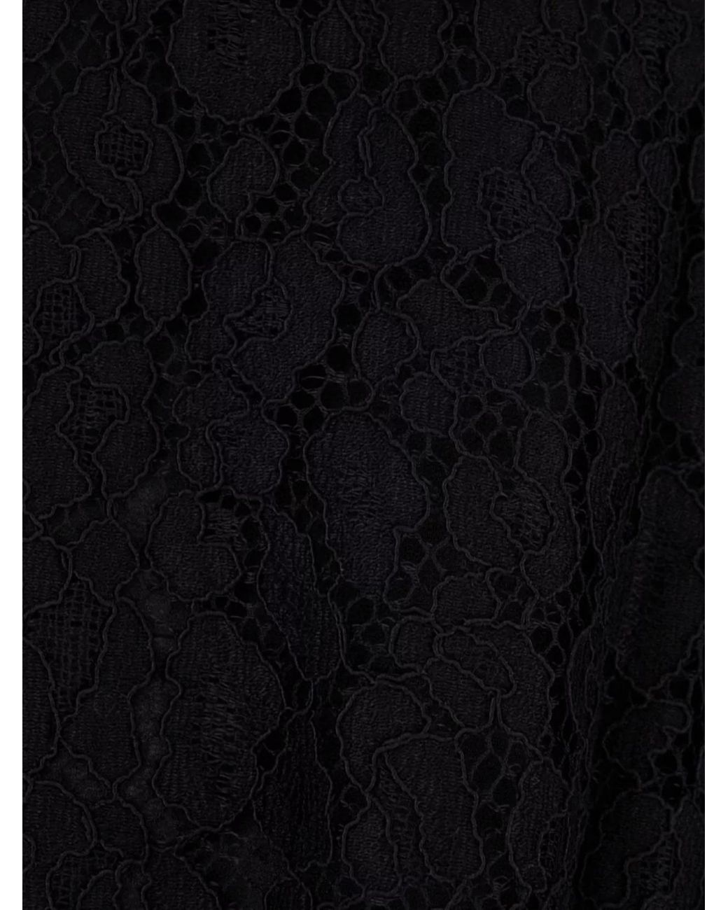 Michael Kors Black Lace Flared Hem Mini Dress