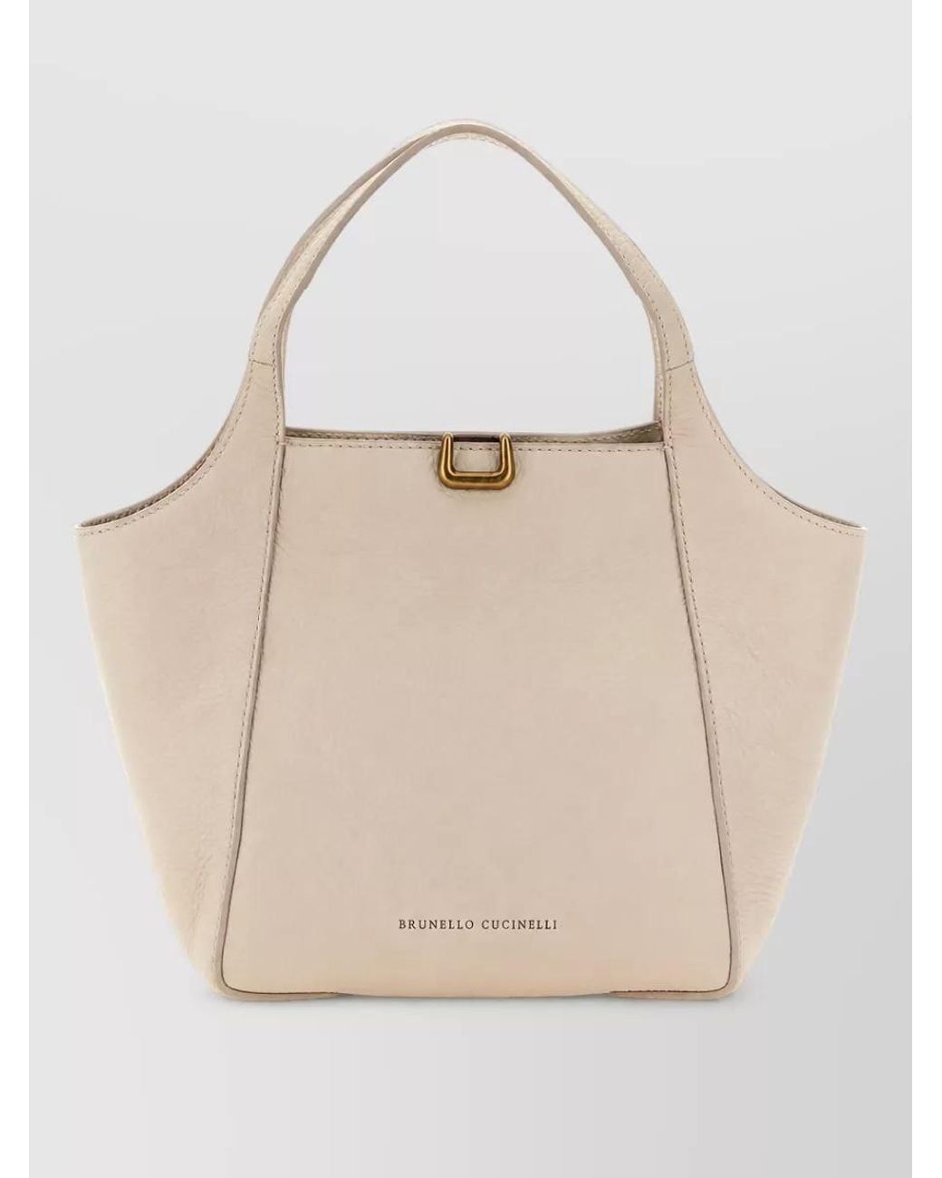 Brunello Cucinelli Natural Soft Leather Shoulder Bag