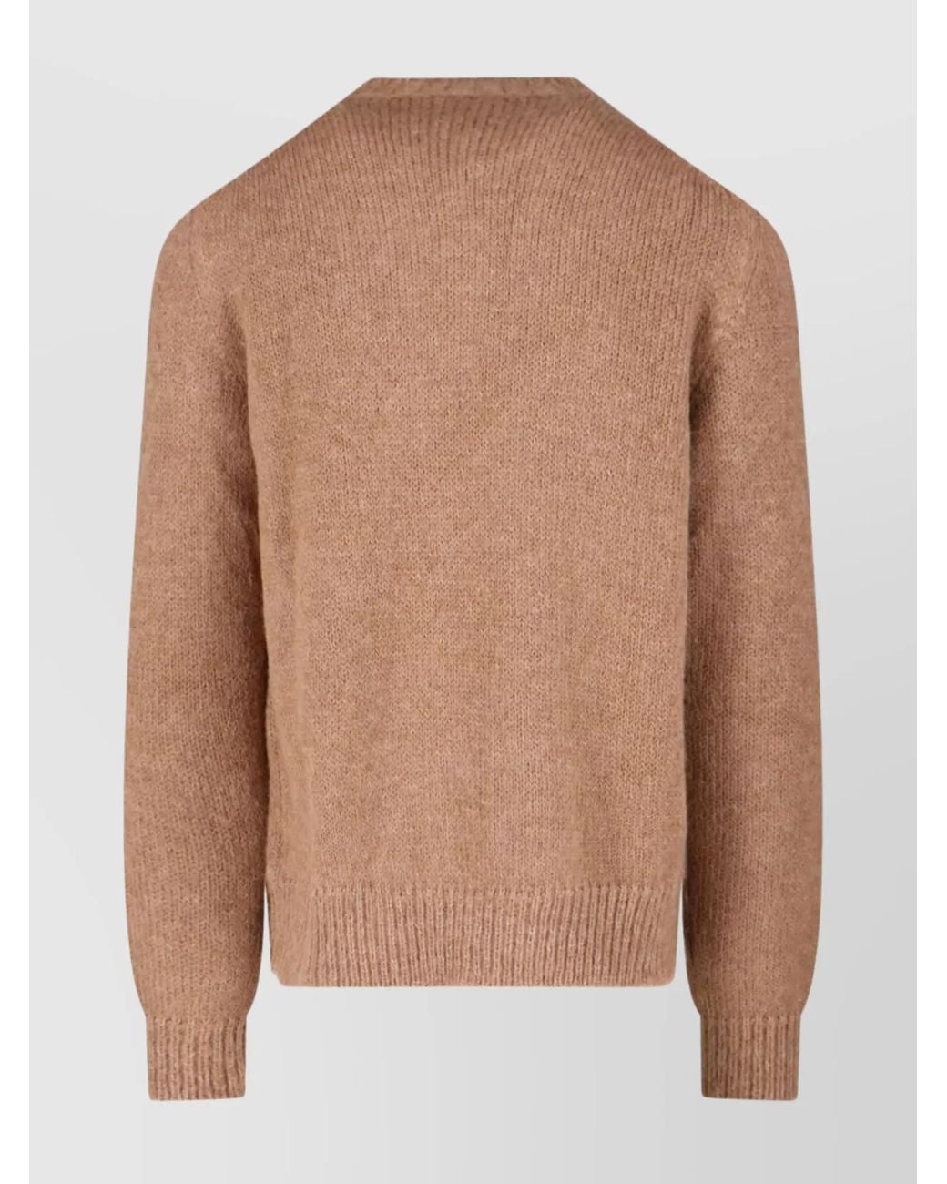 Jil Sander Brown Alpaca Wool Crewneck Sweater for men