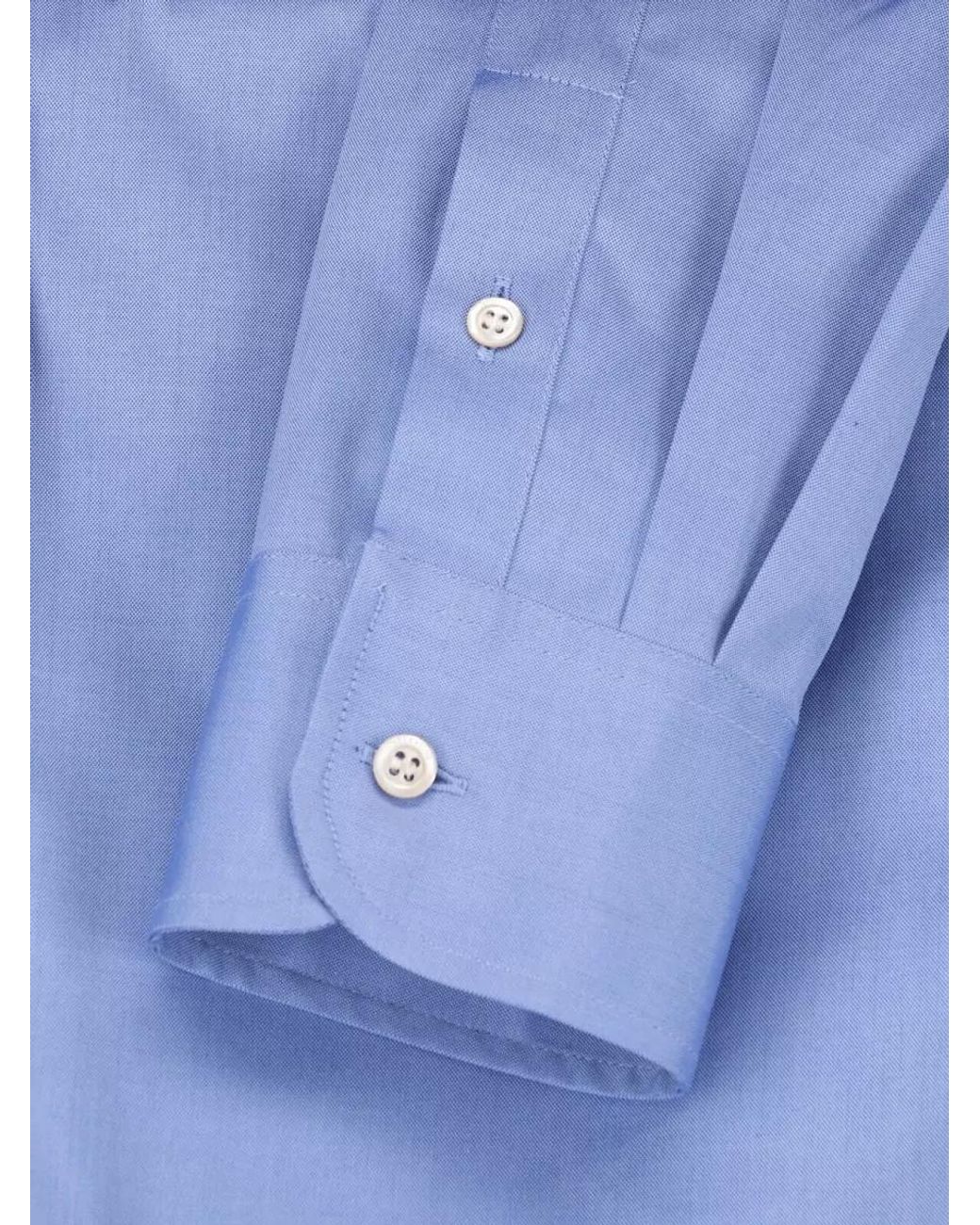 Valentino Blue Cotton Regular-Fit Shirt for men