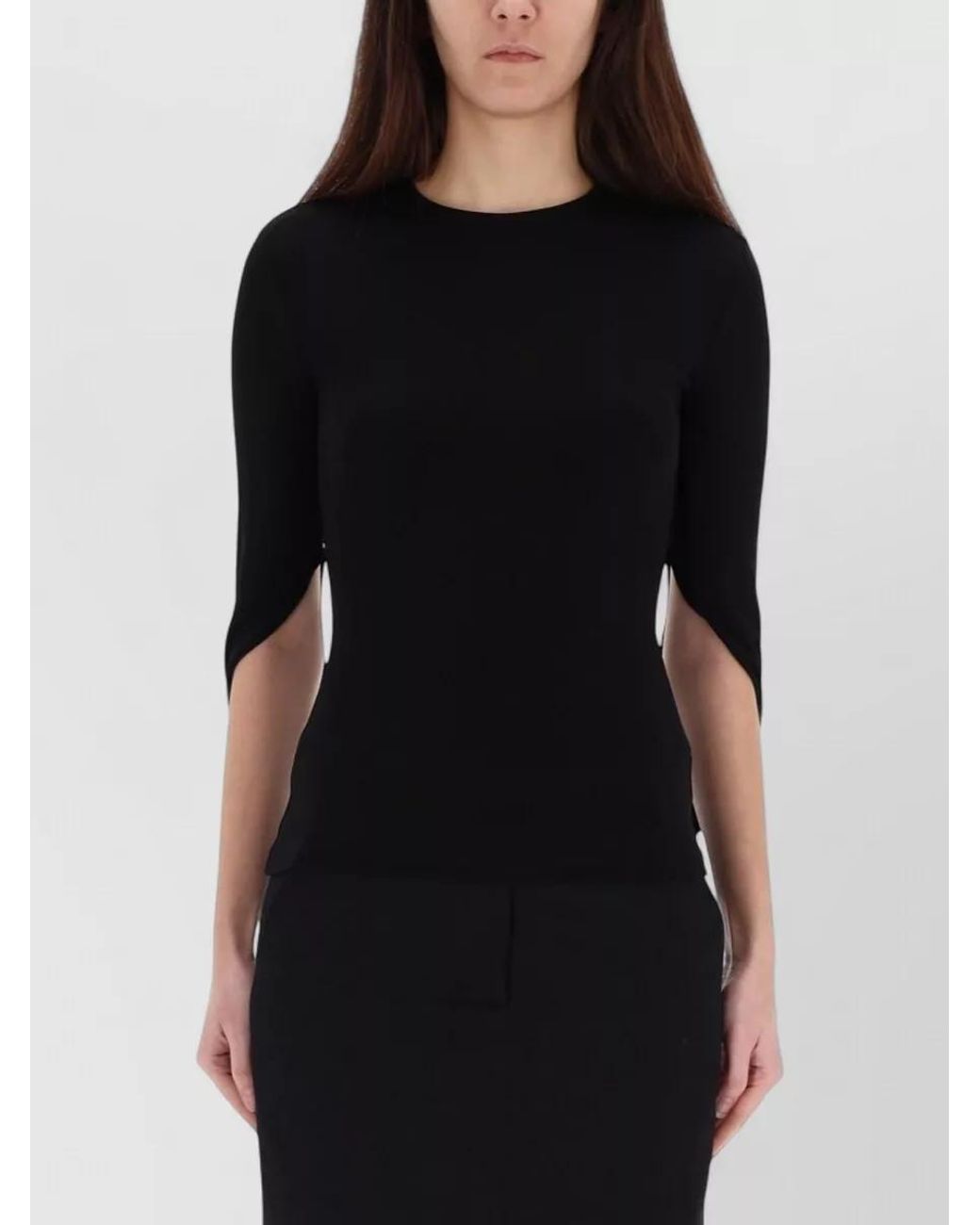Alexander Wang Black Draped Slim-Fit Top
