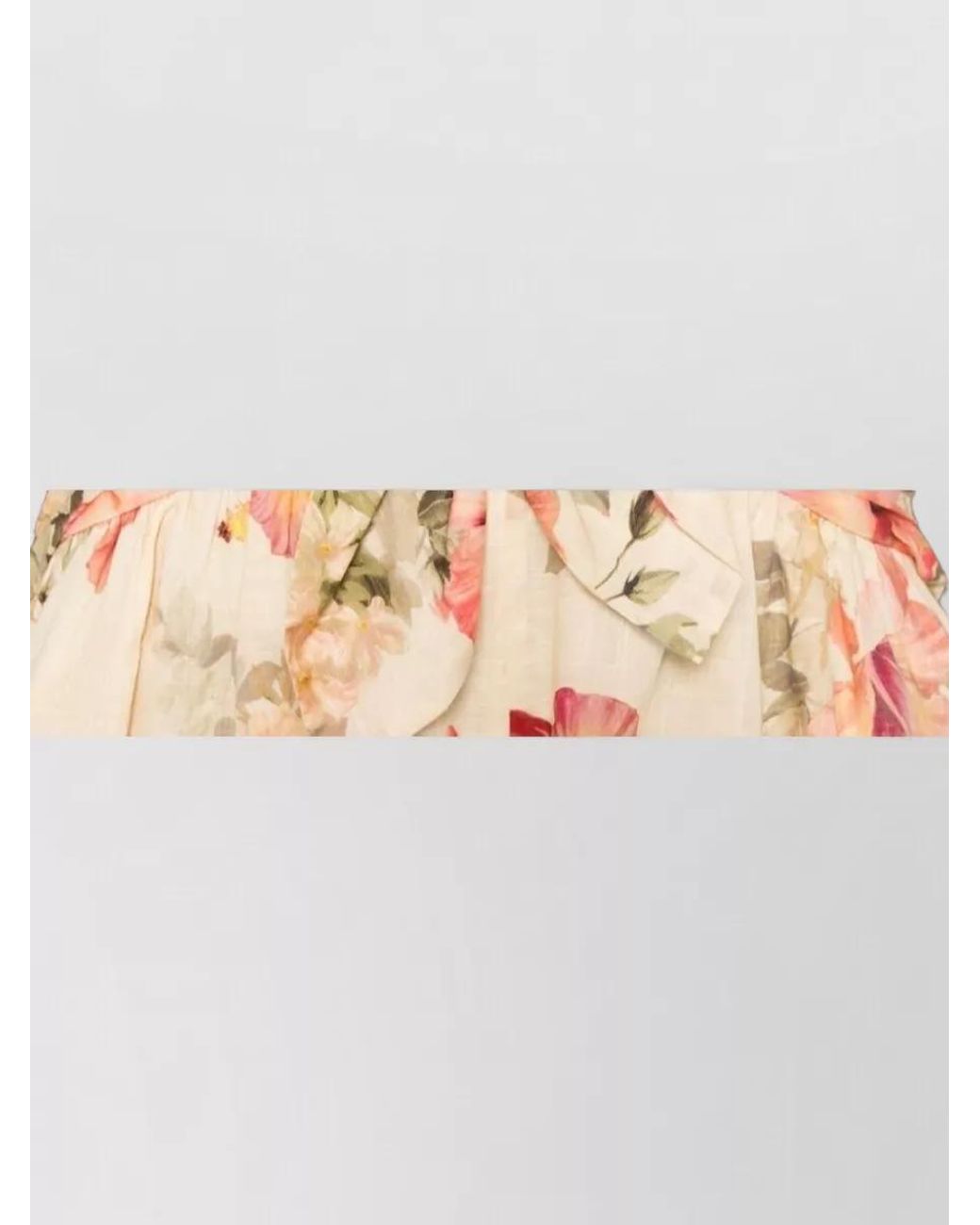 Zimmermann Pink Cotton Floral-Print Strapless Playsuit