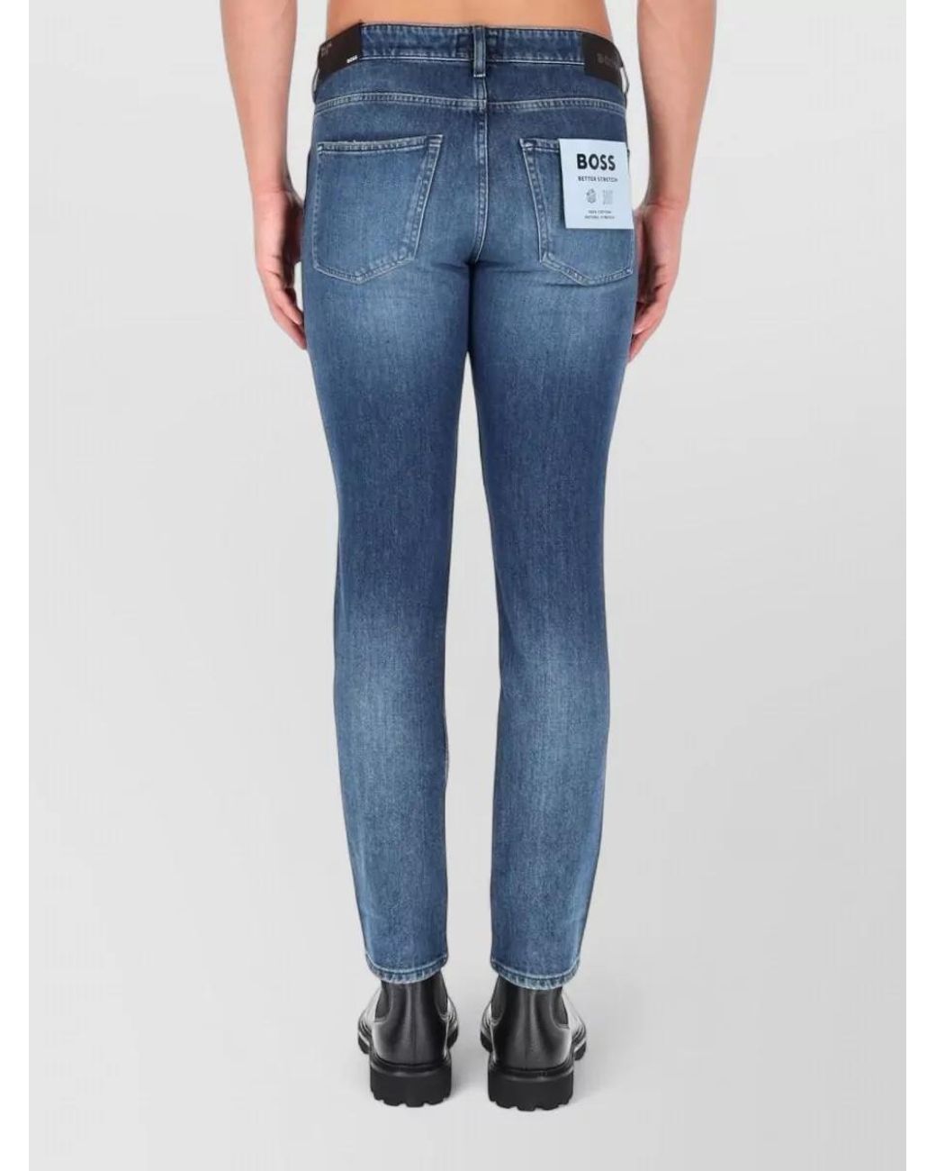 Boss Blue Slim-Fit Denim Jeans for men