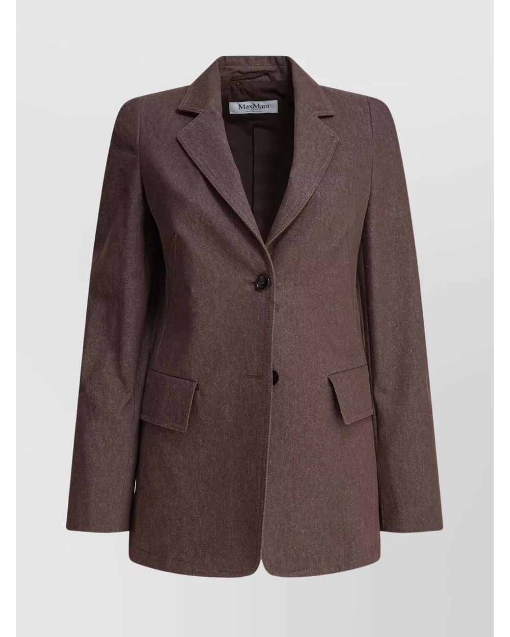 Max Mara Brown Denim Cotton Blazer