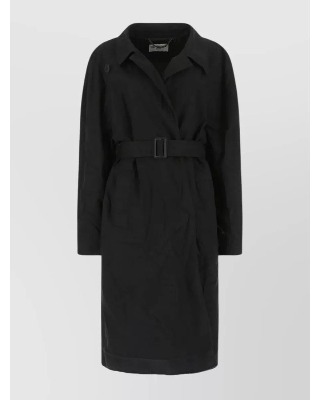 Balenciaga Black Cotton Oversized Single-Breasted Coat