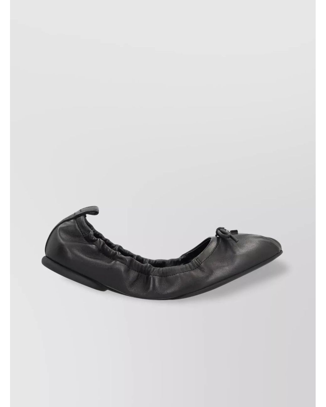 Hogan Black Leather Ballerina Shoes