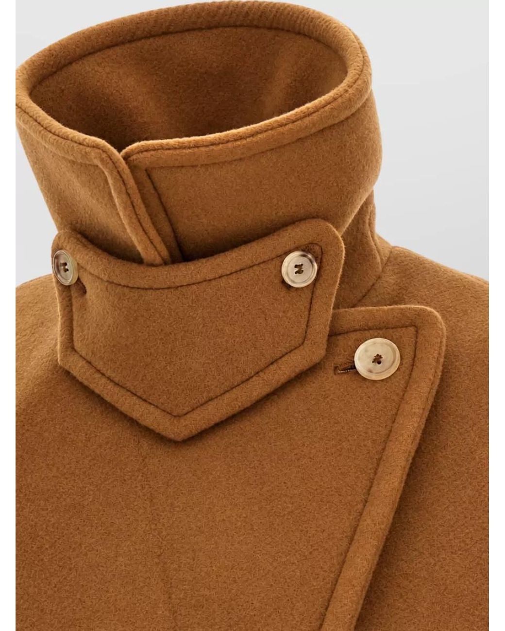 Chloé Brown Wool Double-Breasted Coat