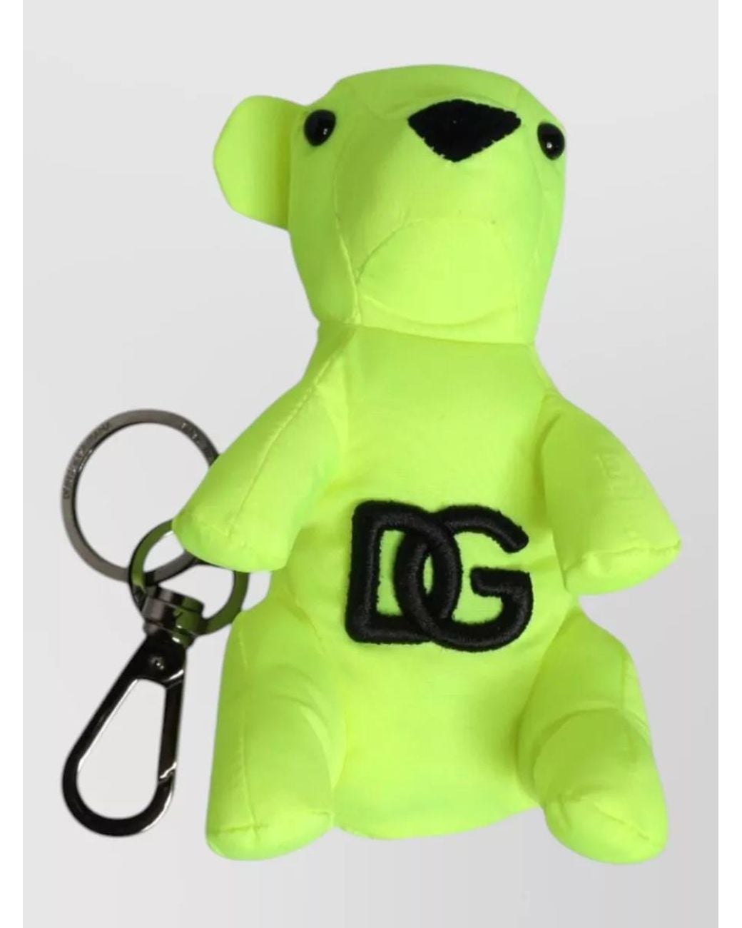 Dolce & Gabbana Green Embroidered Logo Keychain for men