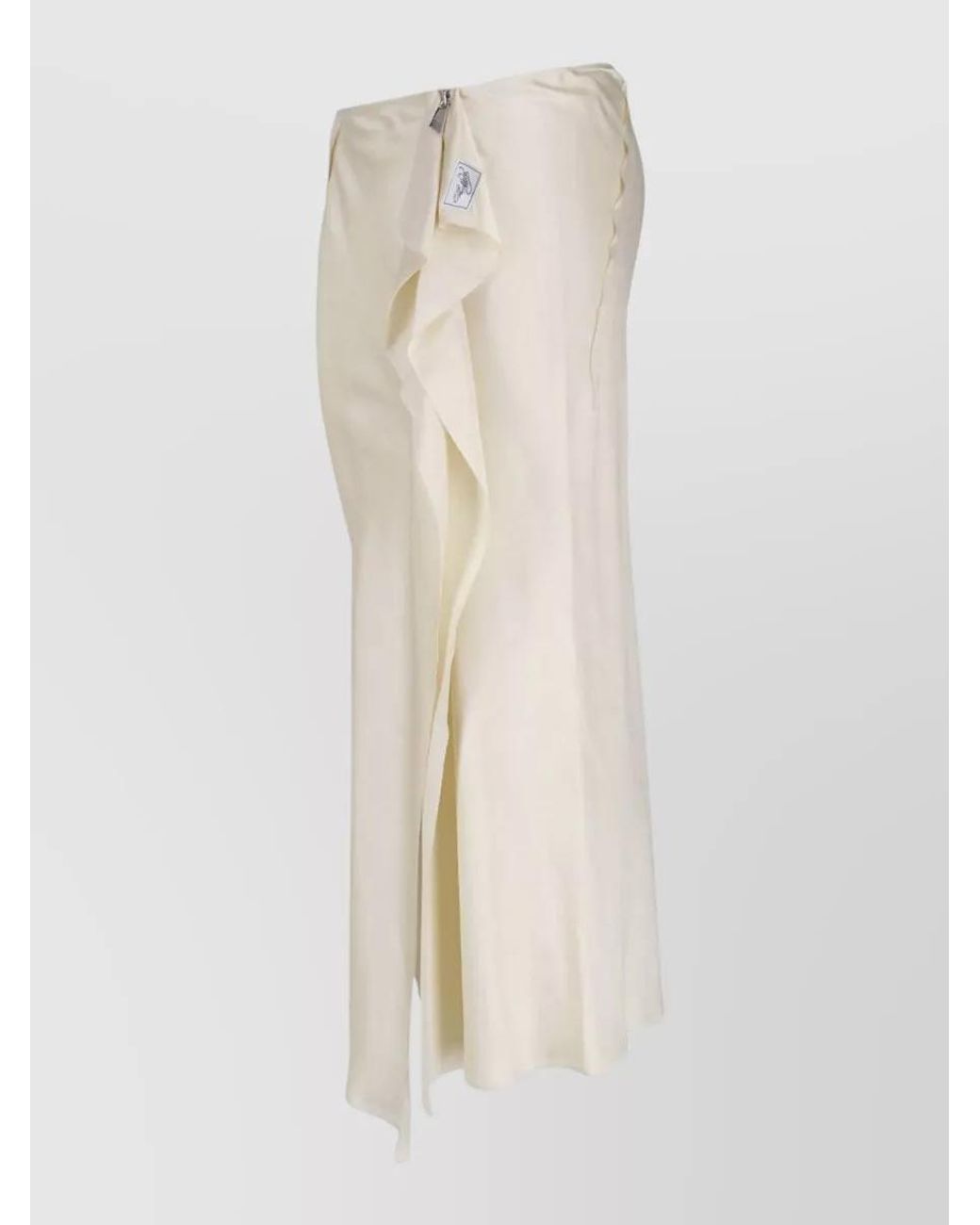 The Attico Natural Viscose Midi Wrap Skirt