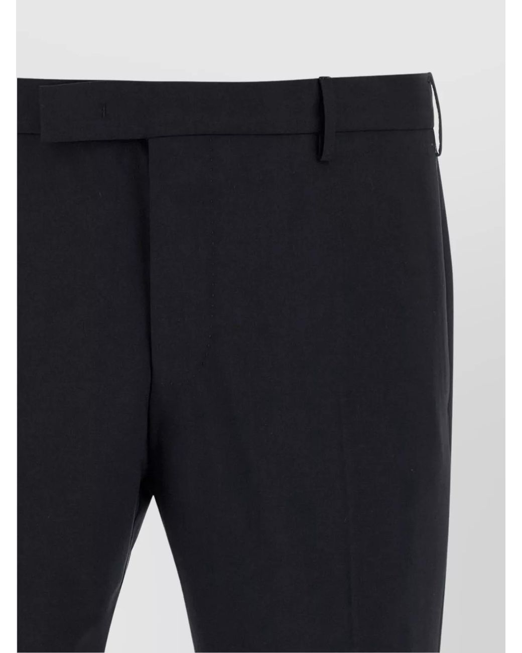 PT Torino Blue Wool Straight-Leg Tailored Trousers for men
