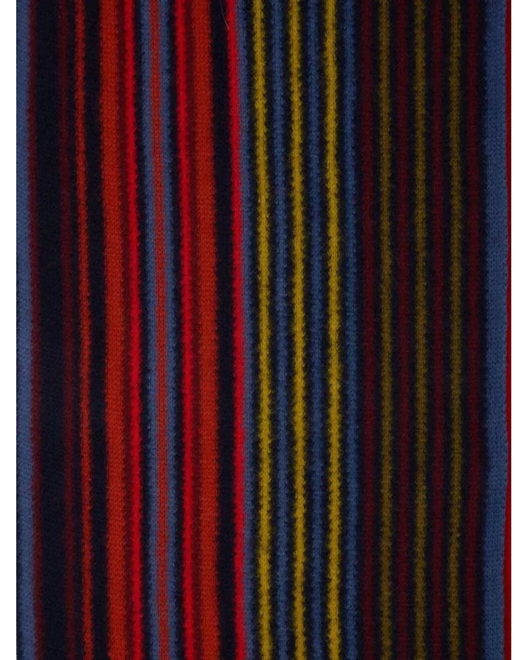 Paul Smith Red Wool Scarf for men