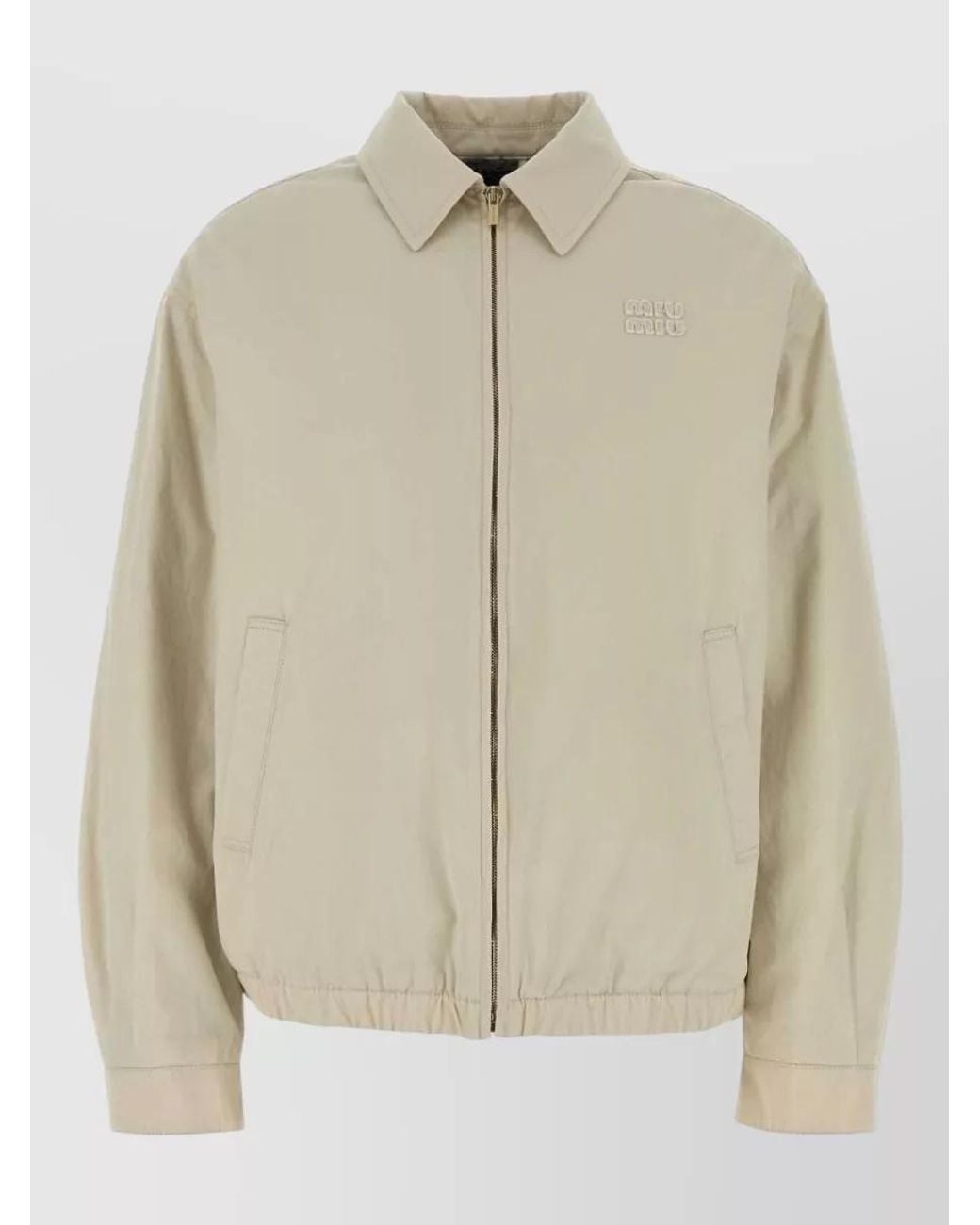 Miu Miu Natural Cotton Single Breasted Coat