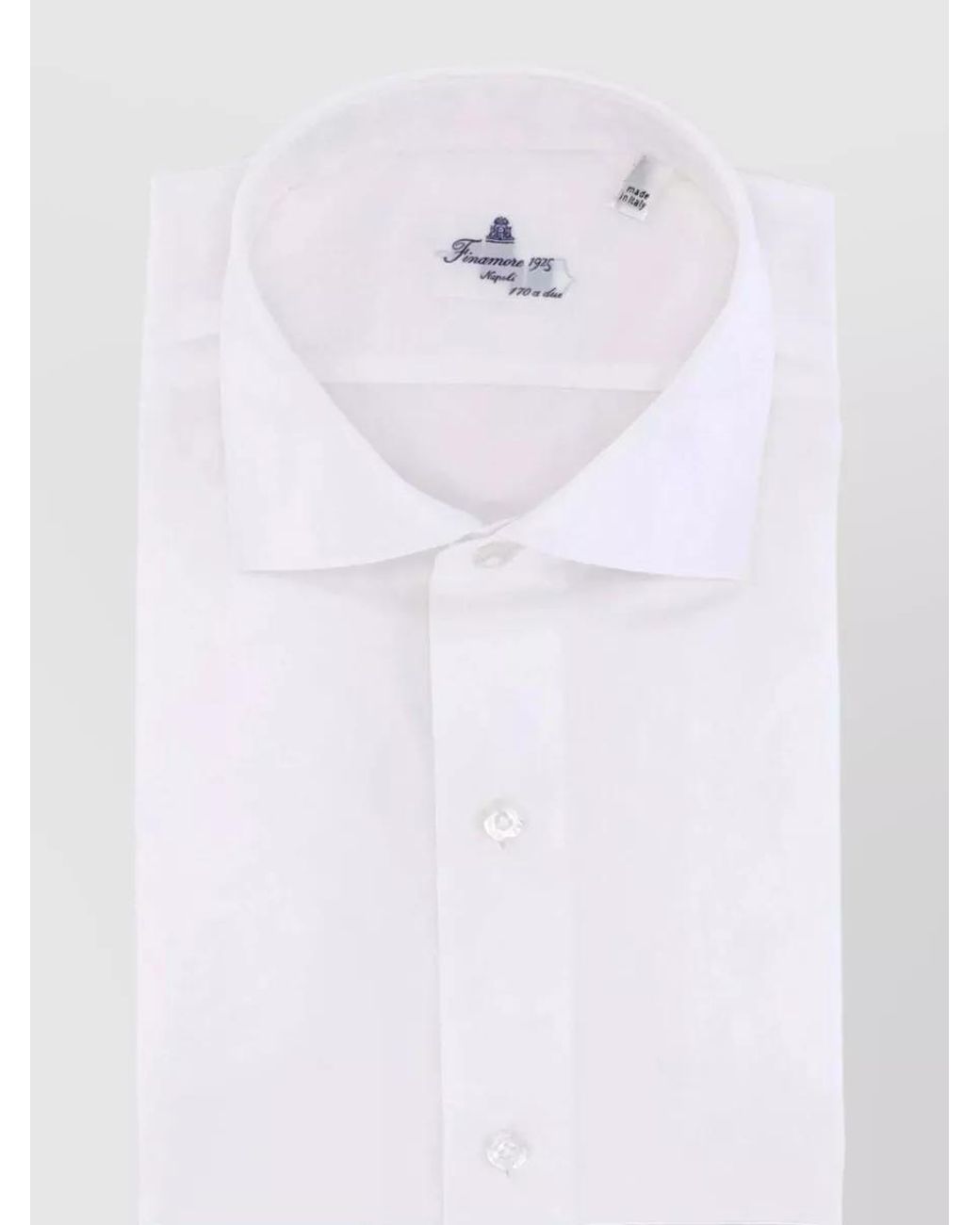 Finamore 1925 White Cotton Shirt for men