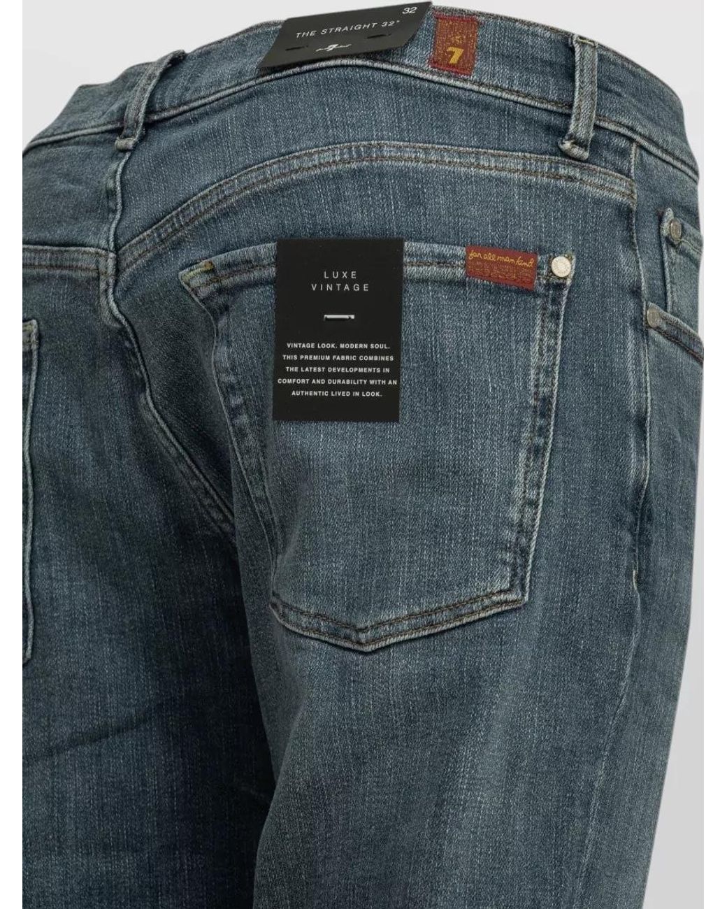 7 For All Mankind Blue Denim Jeans for men