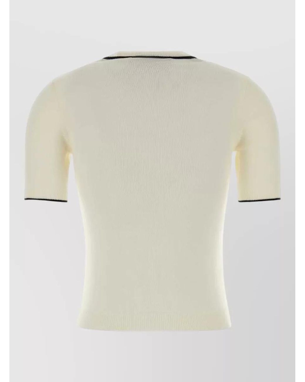 Valentino Garavani Natural Virgin Wool Knit T-Shirt