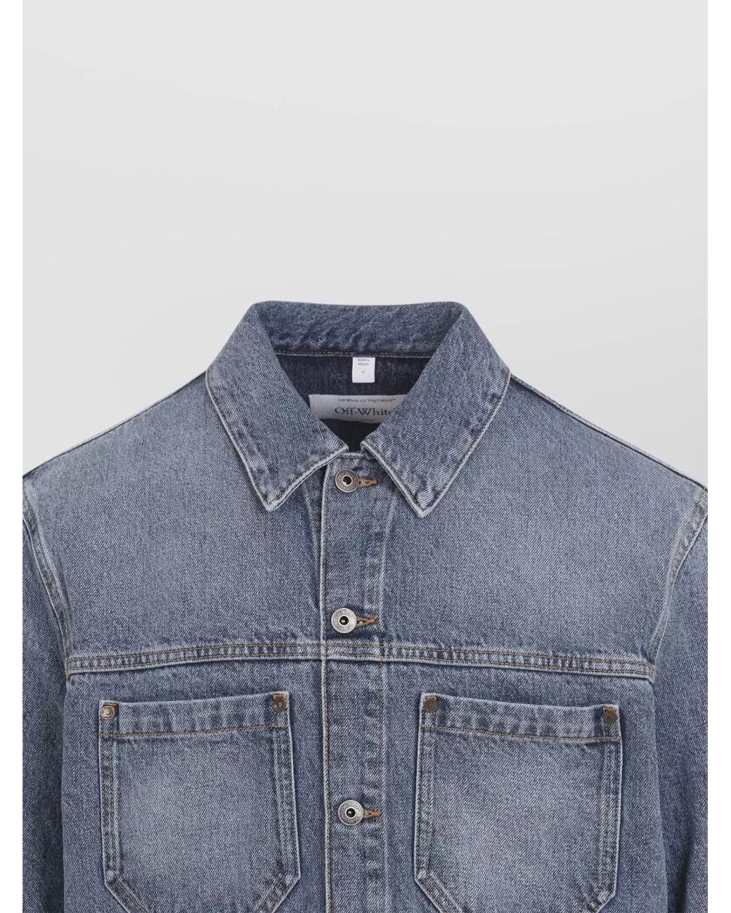 Off-White c/o Virgil Abloh Blue Denim Shirt Jacket for men