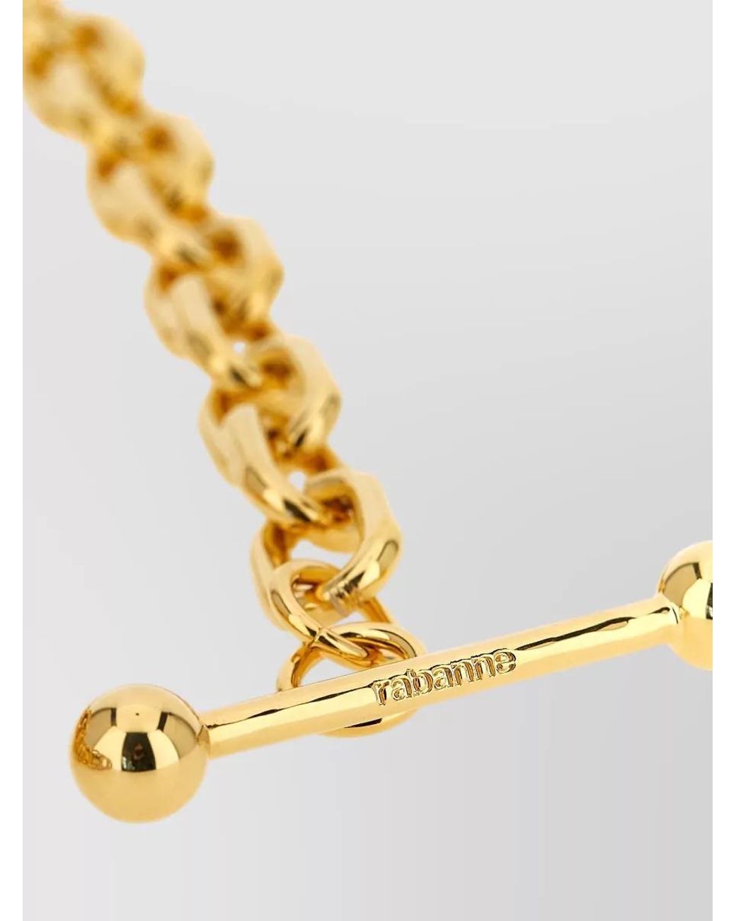 Rabanne Metallic Metal Chain Necklace