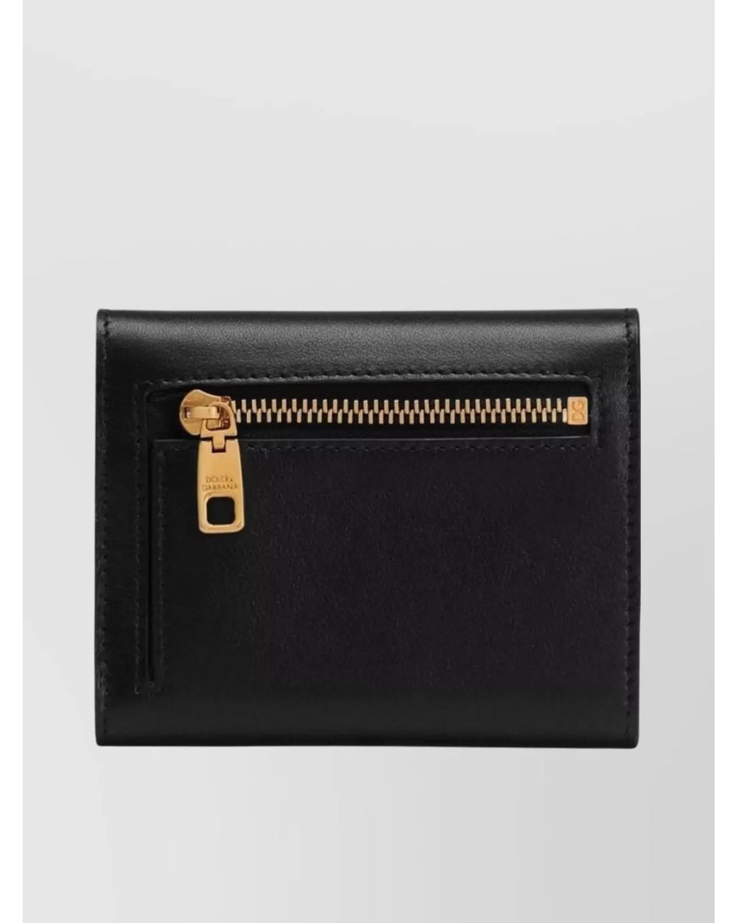 Dolce & Gabbana Black Leather Flap Wallet
