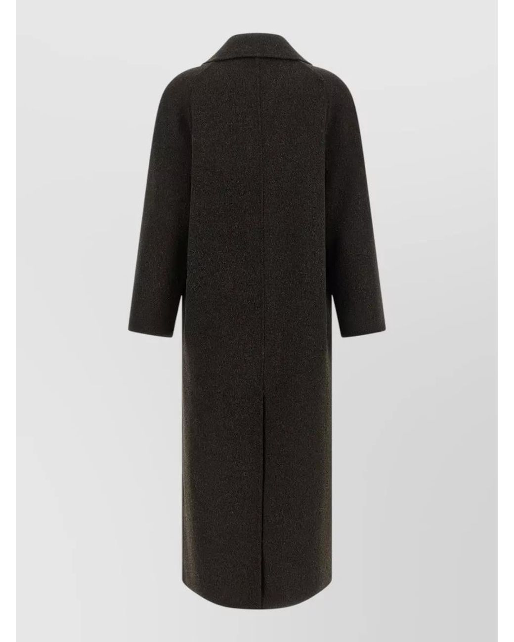 Loulou de Saison Black Wool Cashmere Double-Breasted Coat