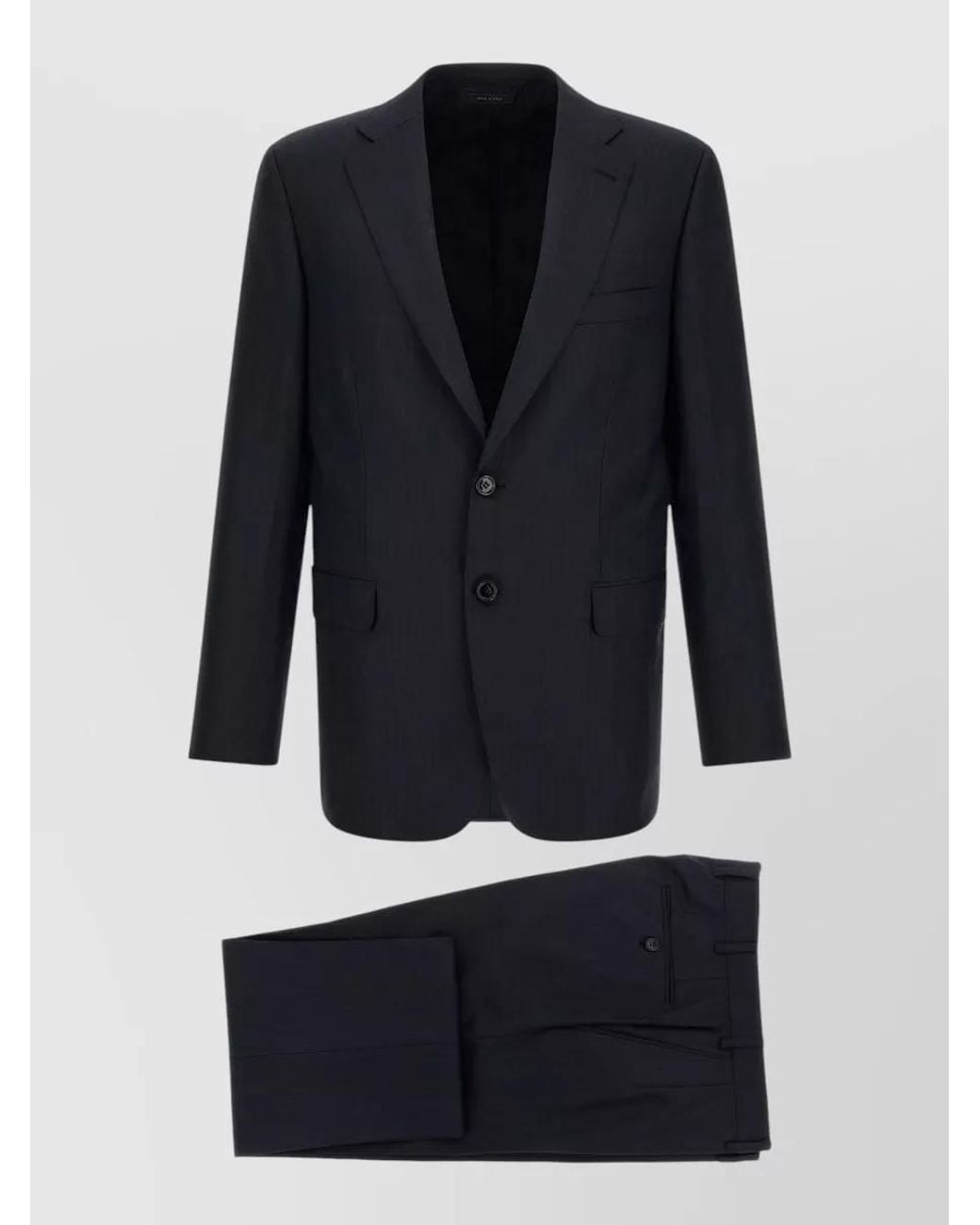 Brioni Blue Wool Single Breasted Coat for men
