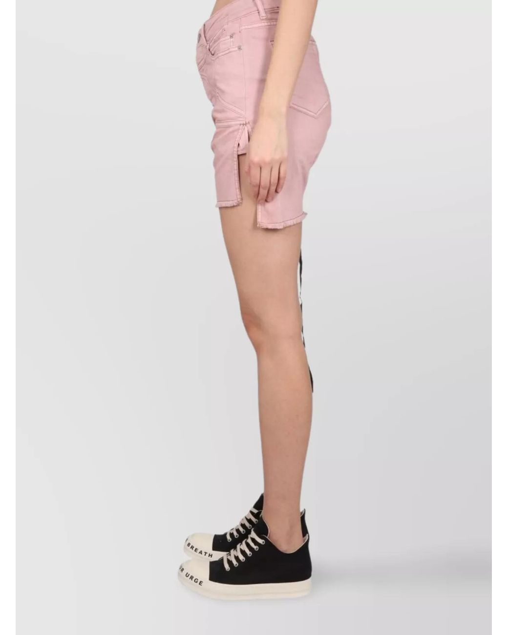 Rick Owens Pink Denim Knee-Length Shorts