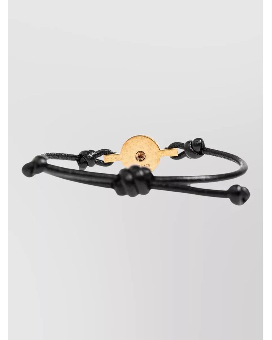 Versace Multicolor Leather Knotted Bracelet