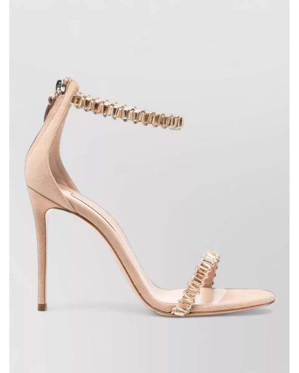 Casadei Pink Jewel-Embellished Sandals