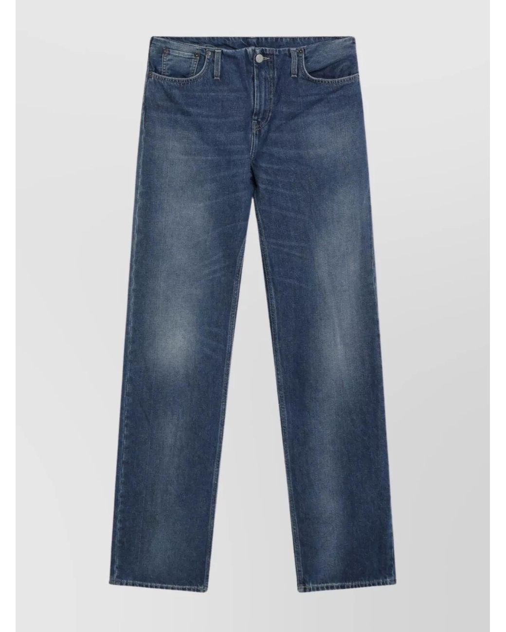 Acne Blue Washed Straight-Leg Jeans