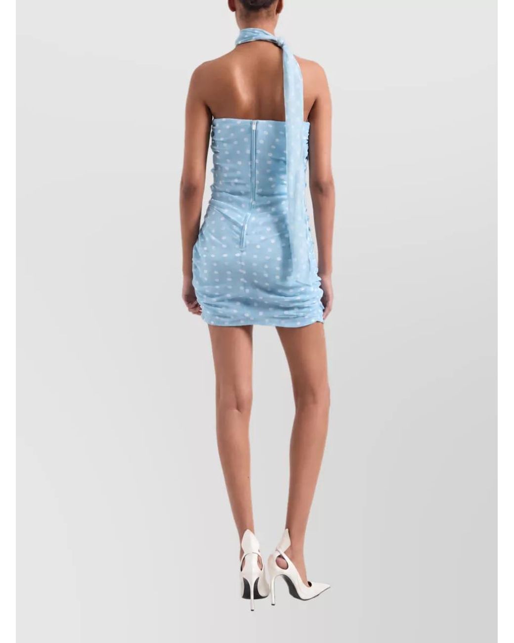 Nina Ricci Blue Silk Knee-Length Mini Dress