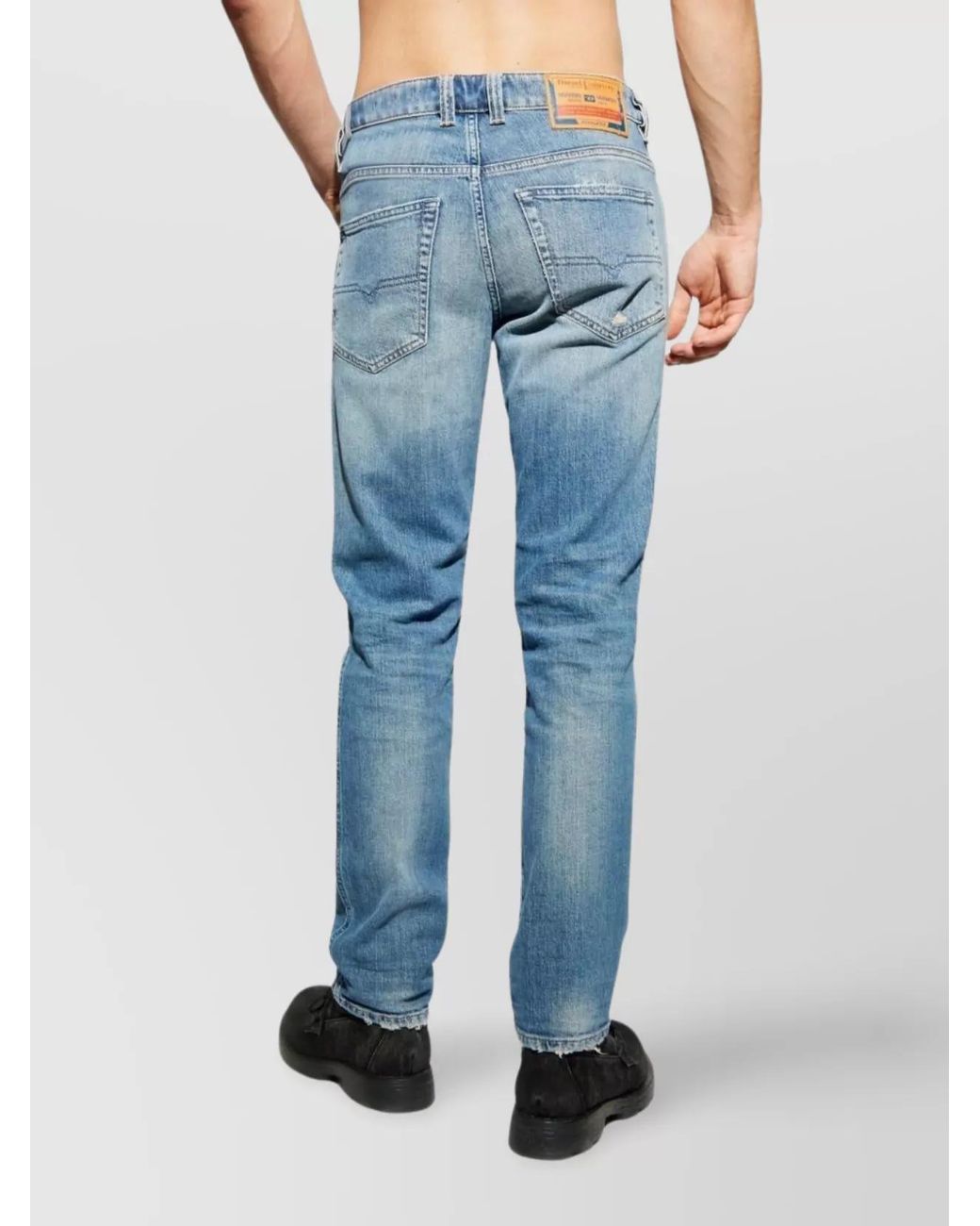 DIESEL Blue Straight-Leg Trousers for men